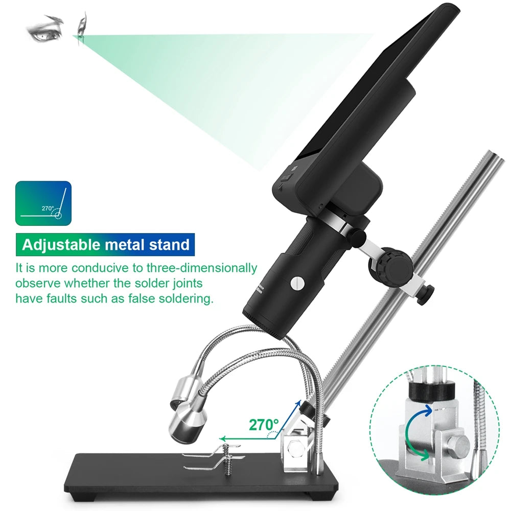 Digital Microscope with 10 inch 1080P LCD Display