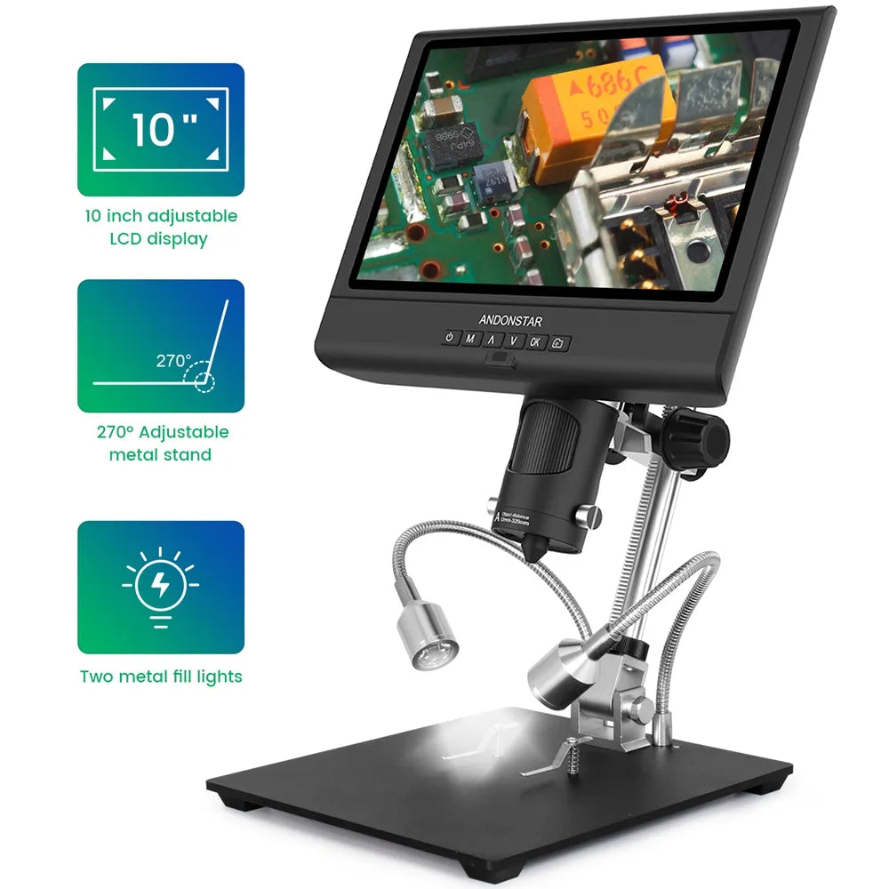 Digital Microscope with 10 inch 1080P LCD Display