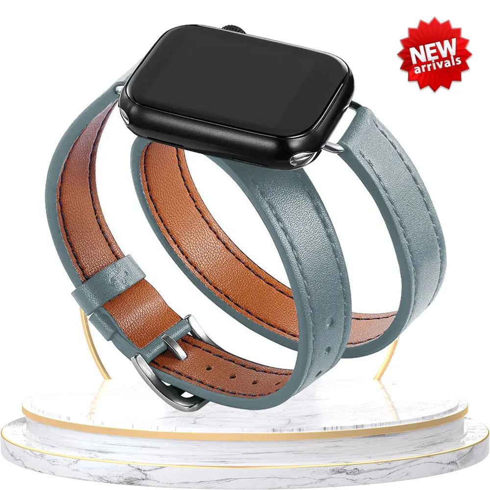 Double Loop Leather Strap for Apple Watch