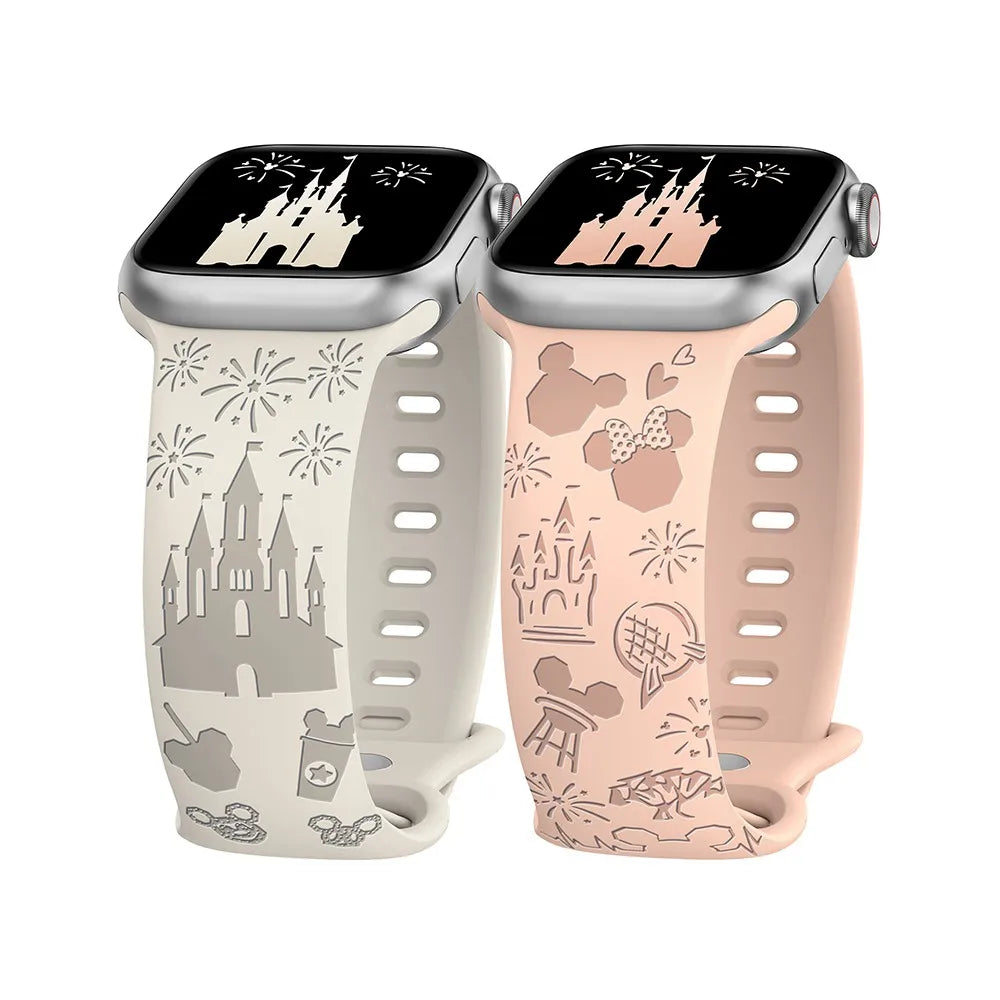 2 Pack Disney Engraved Apple Watch Strap