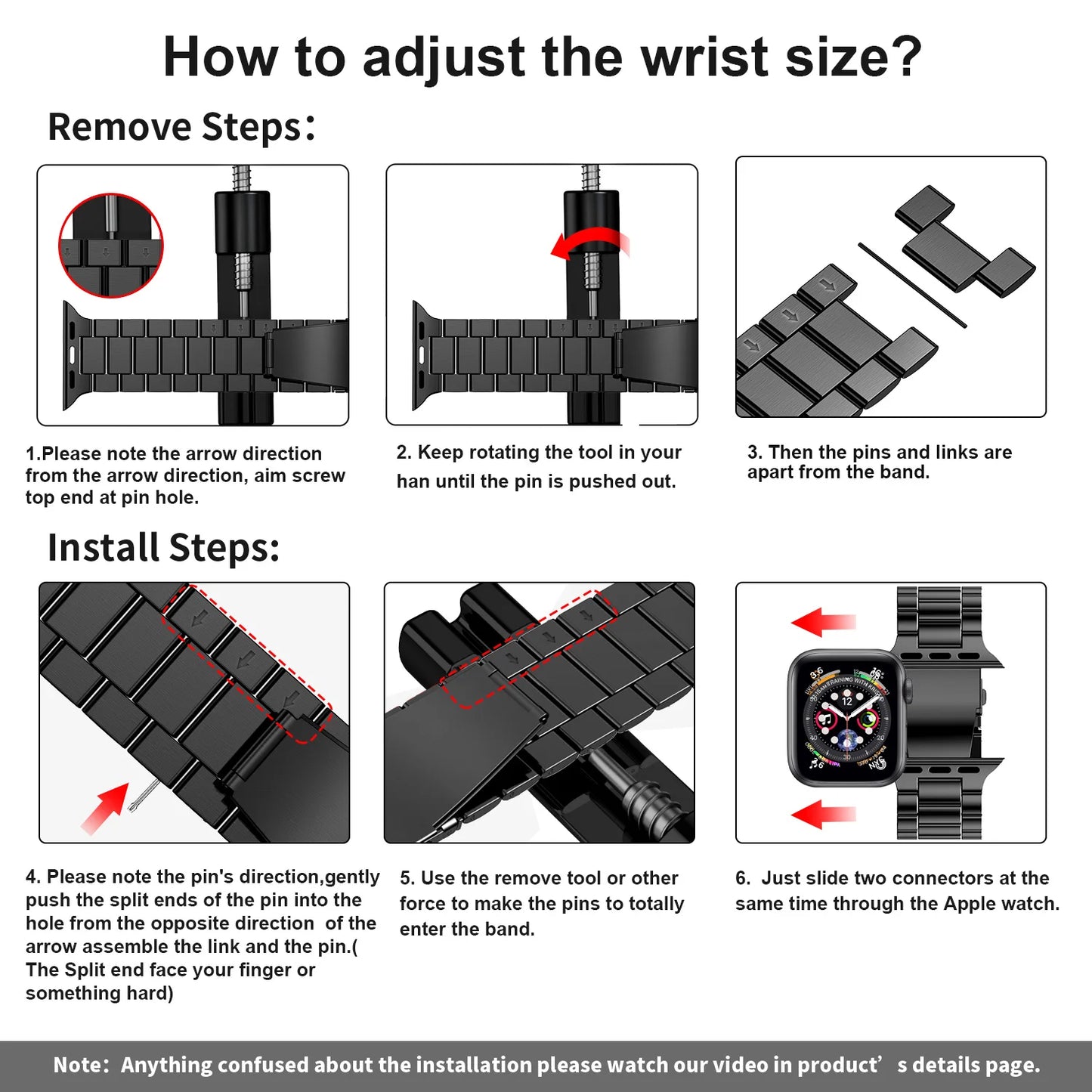 Stainless Steel Bracelet for Apple Watch