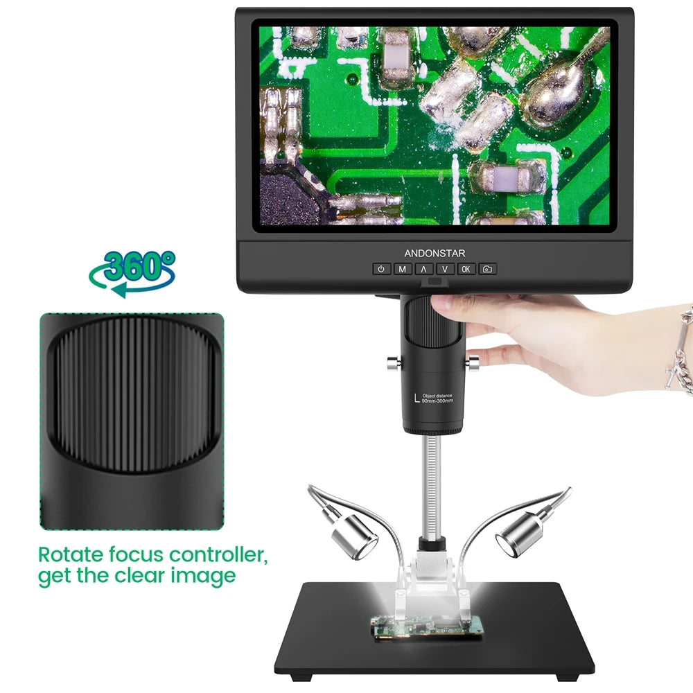 Digital Microscope with 10 inch 1080P LCD Display