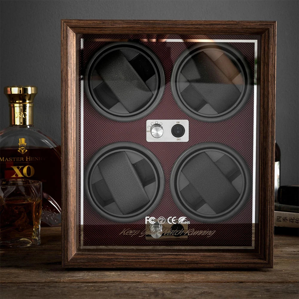 Luxurious 4 Watch Winder Case