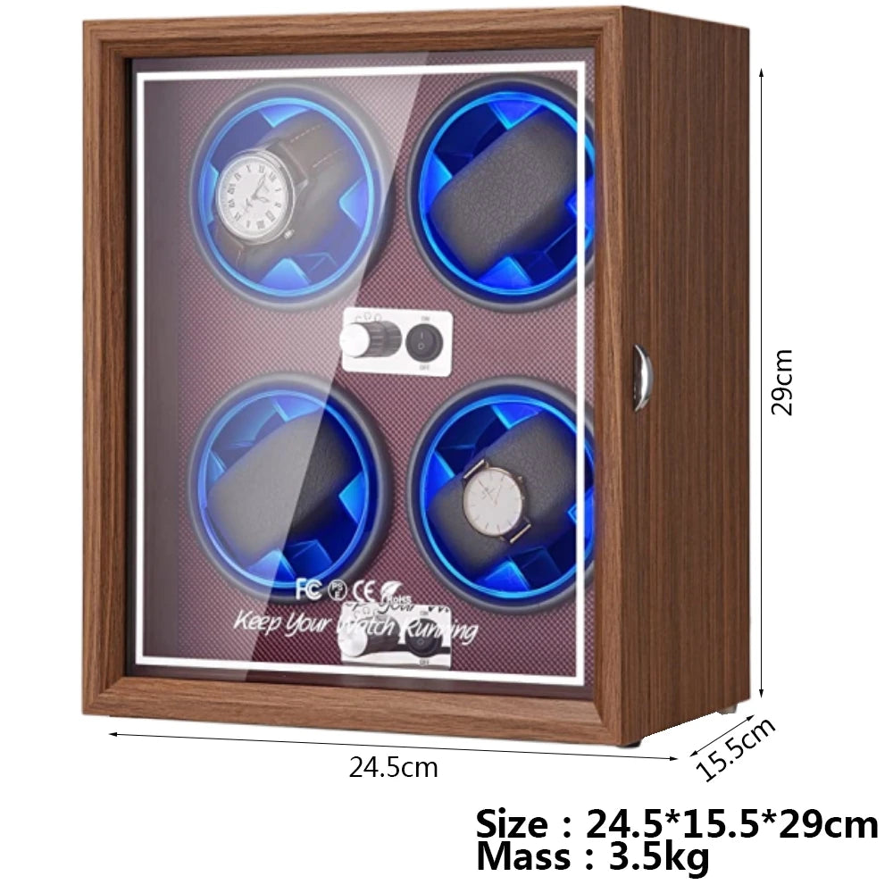 Luxurious 4 Watch Winder Case